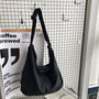 Leinwandtasche Damen - Große Schultertasche Alltag-Schwarz-Luzern Mode