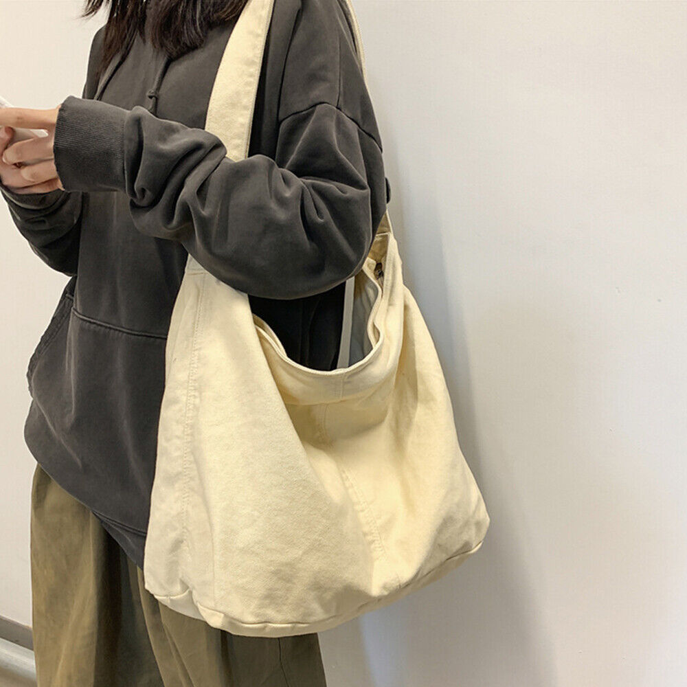 Leinwandtasche Damen - Große Schultertasche Alltag-Weiß-Luzern Mode