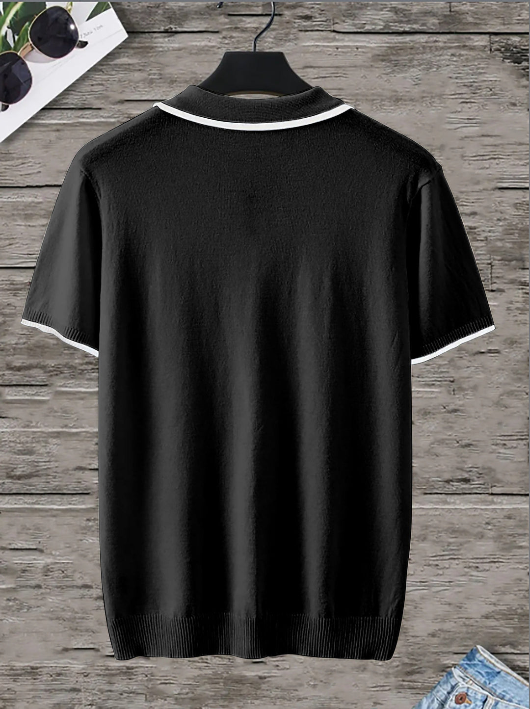 Herren Polohemd mit Kontrastkragen - Klassischer Stil-Luzern Mode