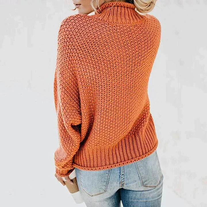 Damen Strickpullover mit Rollkragen - Gemütlicher Winterlook-Luzern Mode