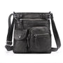 Damen Crossbody Tasche mit Mehreren Fächern Lederoptik-Schwarz-Luzern Mode