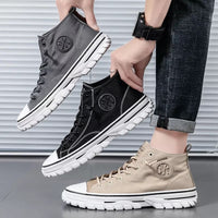 Herren Sneaker High-Top mit Komfortsohle und Logo-Design-Luzern Mode