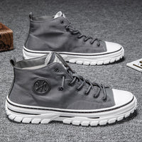 Herren Sneaker High-Top mit Komfortsohle und Logo-Design-Luzern Mode