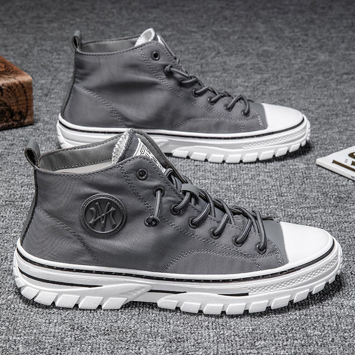 Herren Sneaker High-Top mit Komfortsohle und Logo-Design-Luzern Mode