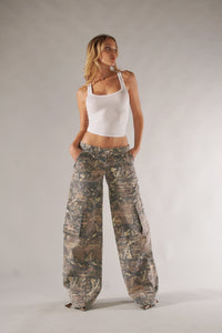 Damen Camouflage Cargo Hose mit Taschen - Outdoor Style-Luzern Mode