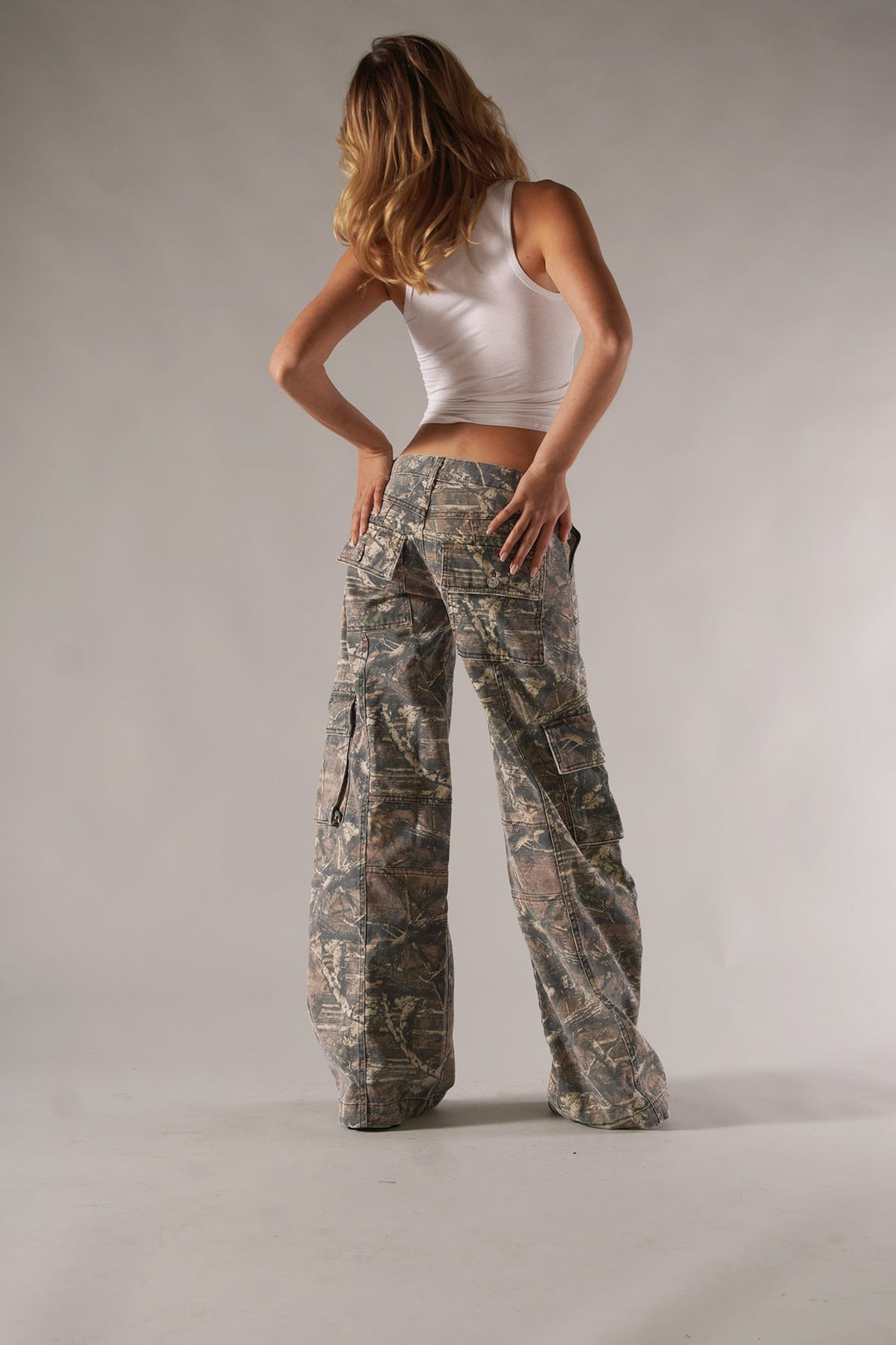 Damen Camouflage Cargo Hose mit Taschen - Outdoor Style-Luzern Mode