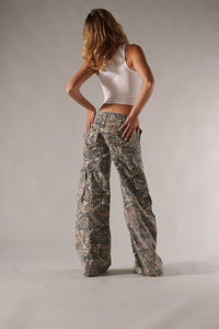 Damen Camouflage Cargo Hose mit Taschen - Outdoor Style-Luzern Mode
