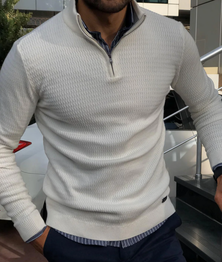 Herren Strickpullover mit Reißverschluss - Elegant und Bequem-Luzern Mode