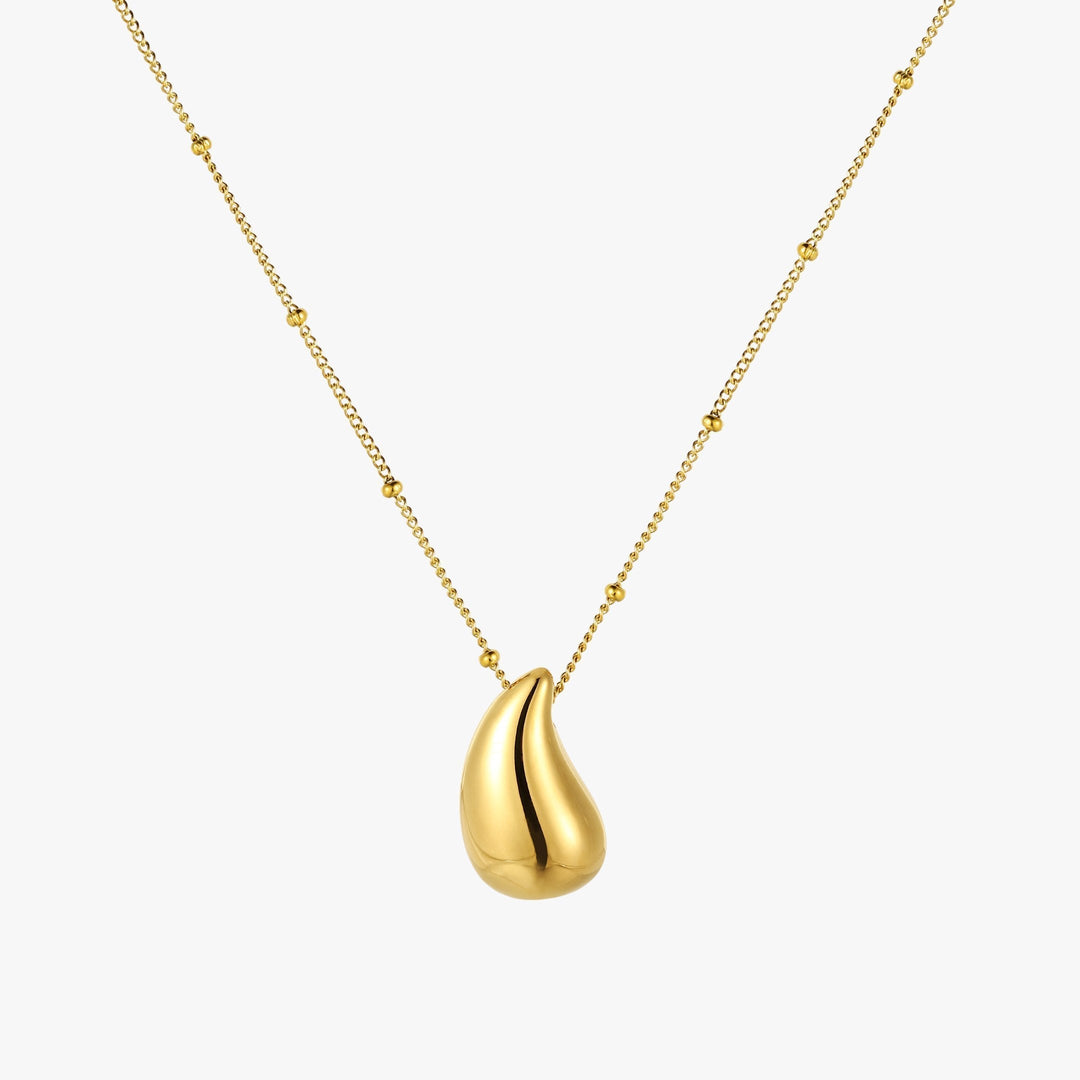 Halskette für Damen | Tropfen-Anhänger | Klassisch | Gold | Elegant-Luzern Mode