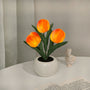 Tulpenförmige Lampe | Bouquet | LED | USB-C | Bunt | Hitzebeständig-3 Orange-Batterien-Luzern Mode