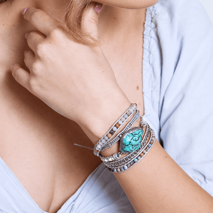 Wickelarmband | Heilend | Schützend | Steine | Stilvoll | Einzigartig | Handgefertigt-Luzern Mode