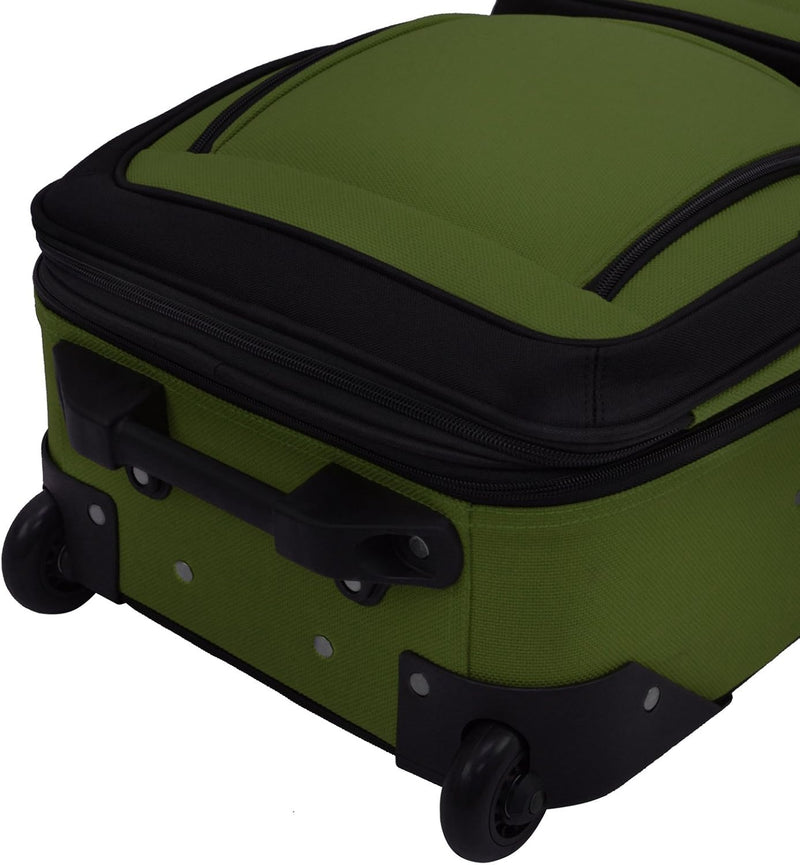2-teiliges weiches Handgepäck-Set mit erweiterbarem Design und Skate-Rollen