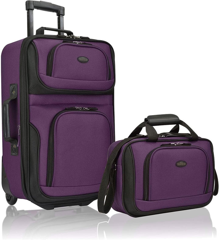 2-teiliges weiches Handgepäck-Set mit erweiterbarem Design und Skate-Rollen