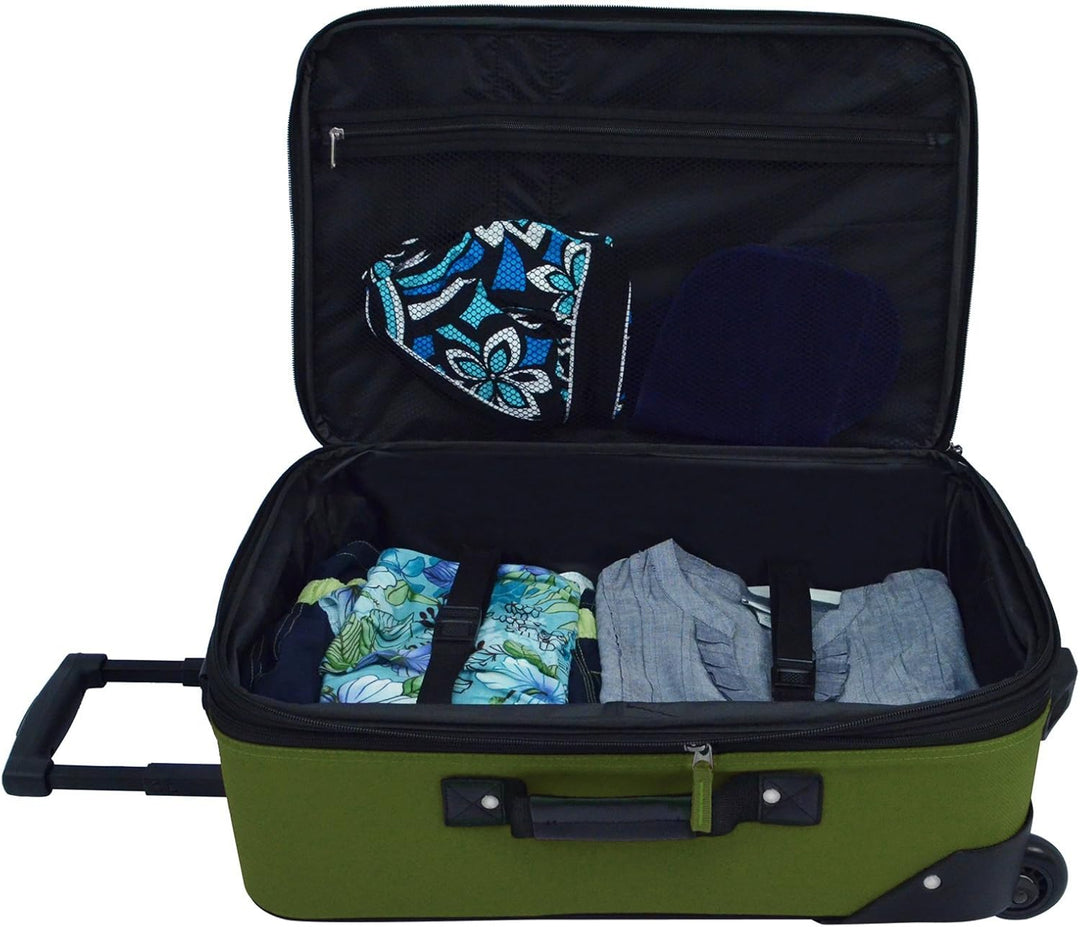 2-teiliges weiches Handgepäck-Set mit erweiterbarem Design und Skate-Rollen