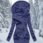 Übergroße Damen Wintermantel mit Kapuze und Reißverschluss - Stilvoll und Warm-Dunkelblau-S-Luzern Mode