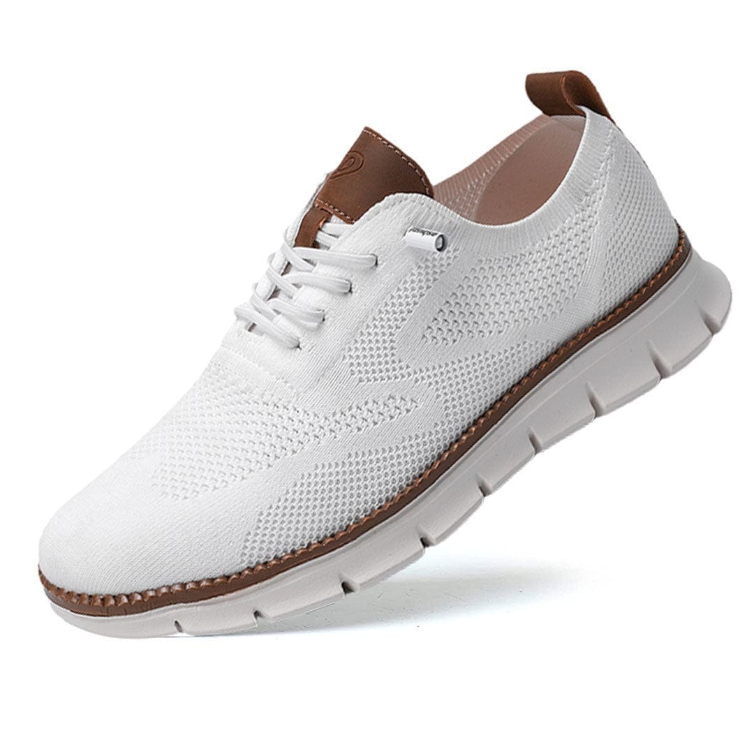 Herren Schuhe | Sportlich | Niedrig | Schnürung | Ergonomisch | Vegan-Weiß-40-Luzern Mode