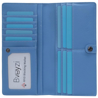 Herren Leder Geldbörse Slim Minimalistisch Portemonnaie-Blau-Luzern Mode