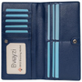 Herren Leder Geldbörse Slim Minimalistisch Portemonnaie-Marineblau-Luzern Mode
