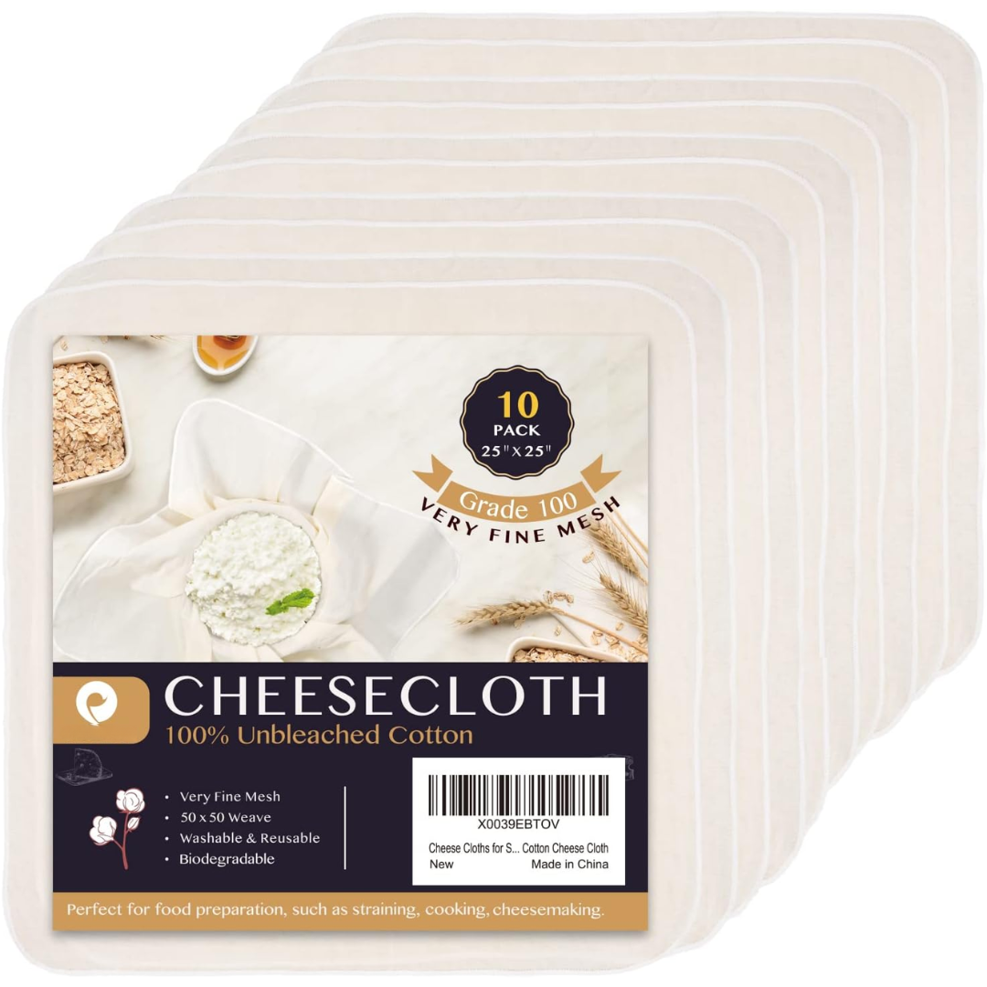 Käsetuch | Ultrafein | Vielseitig | Wiederverwendbar | Waschbar | Langlebig-10 pack-63 x 63 cm-Luzern Mode