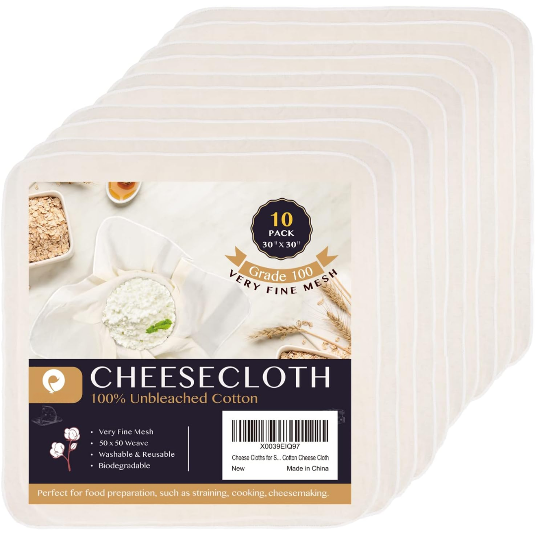 Käsetuch | Ultrafein | Vielseitig | Wiederverwendbar | Waschbar | Langlebig-10 pack-76 x 76 cm-Luzern Mode