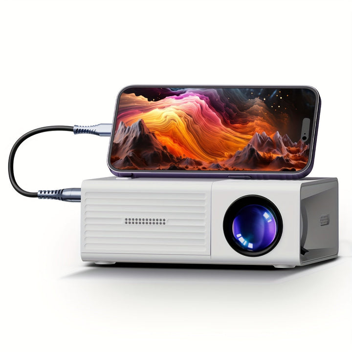 Mini-Projektor | 3000 Lumen | HDMI | HD | Leistungsstark | Kompakt | USB-Luzern Mode