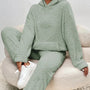 Flauschiger Damen Hoodie Jogginganzug für gemütliche Tage-Grün-XS-Luzern Mode