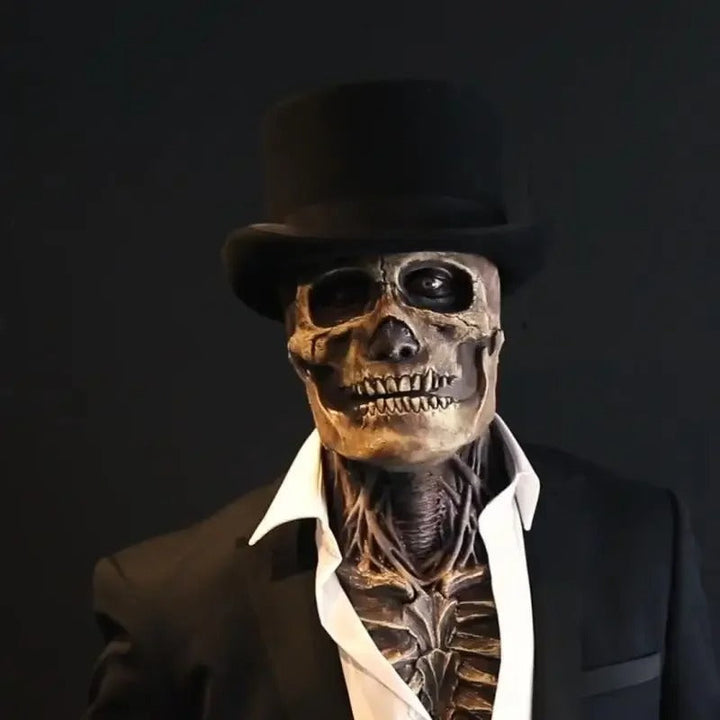 Skeletmaske | Halloween | Latex | Karneval | Realistisch | Einheitsgröße-Luzern Mode