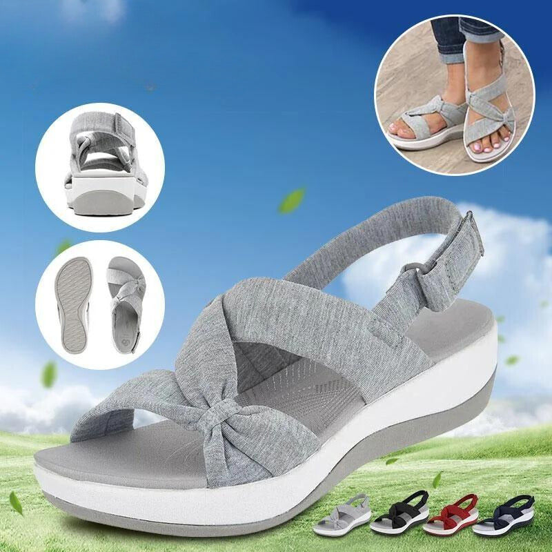 Damen Sandalen | Orthopädisch | Klettverschluss | Offen | Atmungsaktiv-Luzern Mode