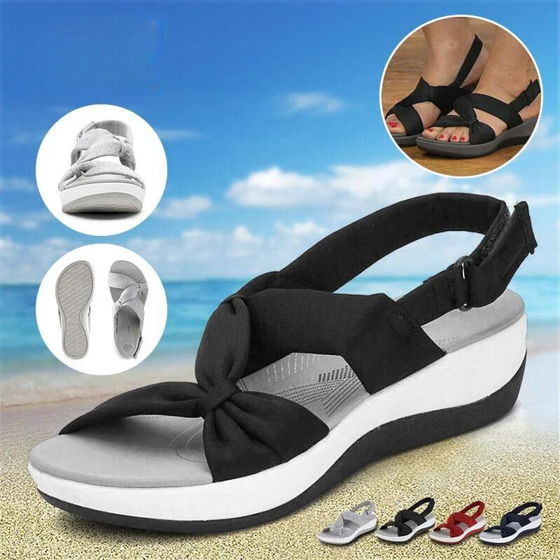 Damen Sandalen | Orthopädisch | Klettverschluss | Offen | Atmungsaktiv-Luzern Mode