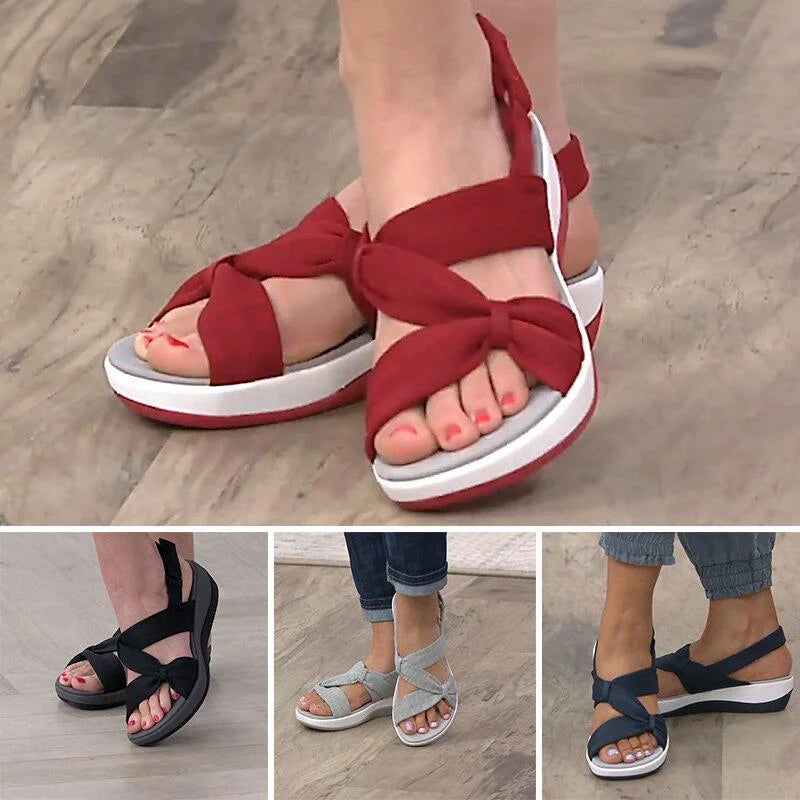 Damen Sandalen | Orthopädisch | Klettverschluss | Offen | Atmungsaktiv-Luzern Mode