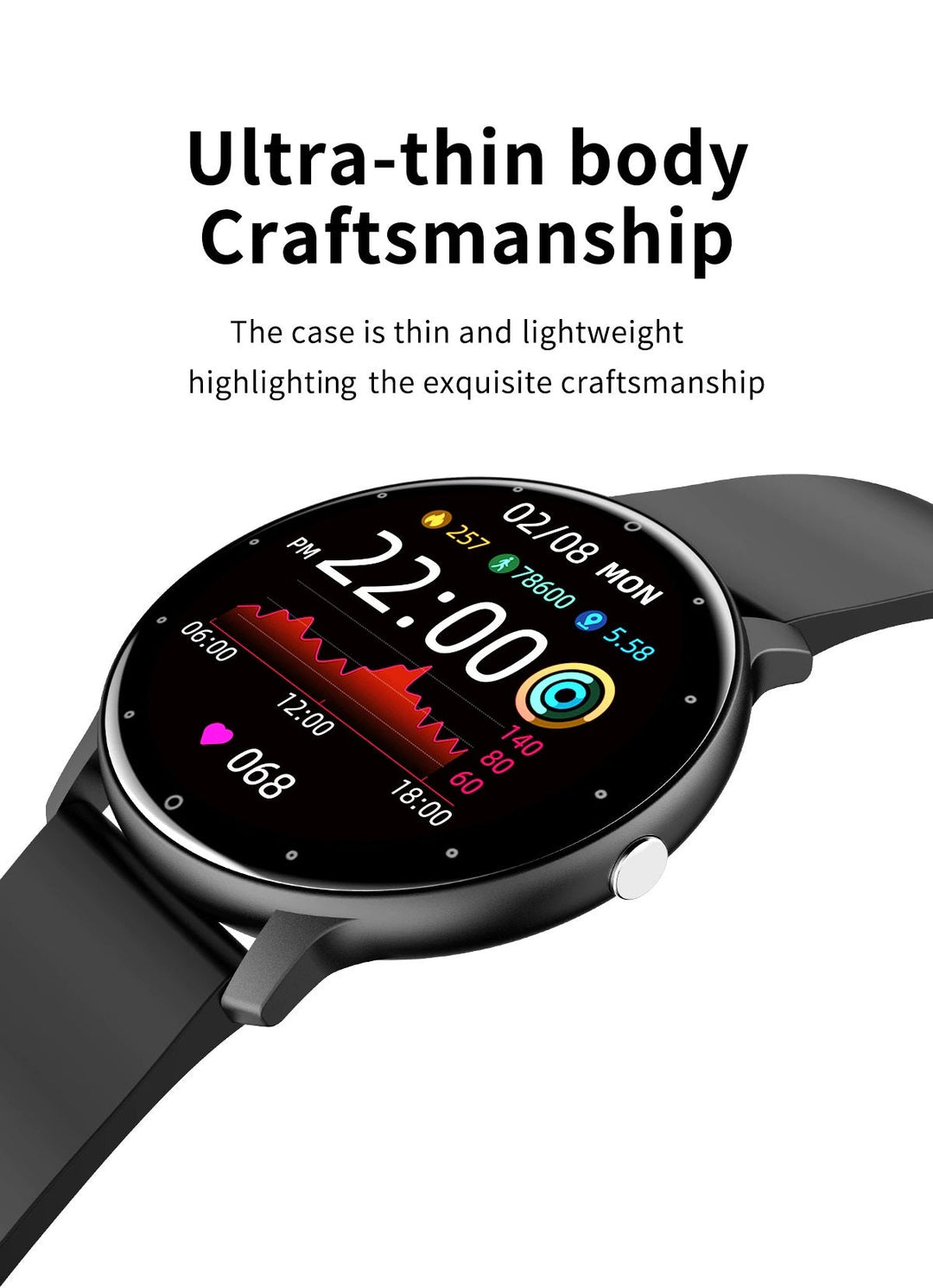 Smartwatch | Ultradünn | Wasserdicht | Stilvoll | Vielseitig | Langlebig | Modern-Luzern Mode