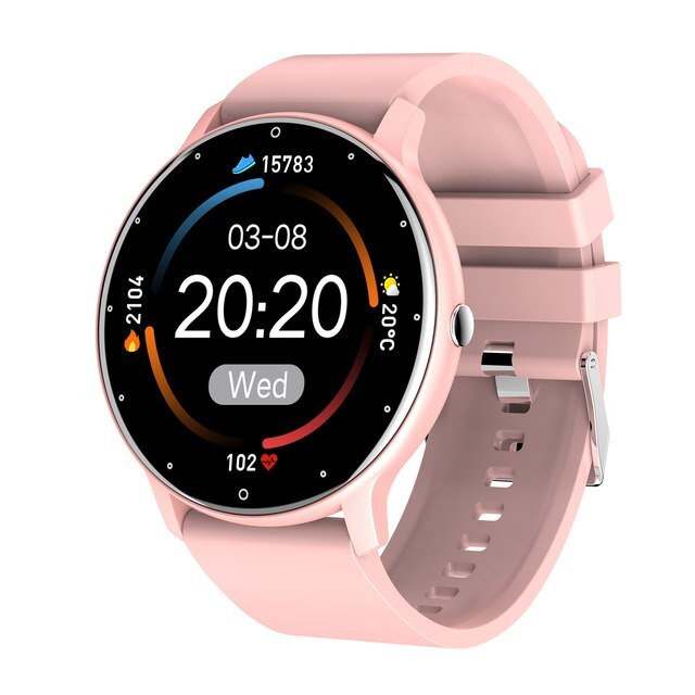Smartwatch | Ultradünn | Wasserdicht | Stilvoll | Vielseitig | Langlebig | Modern-Rosa-Luzern Mode
