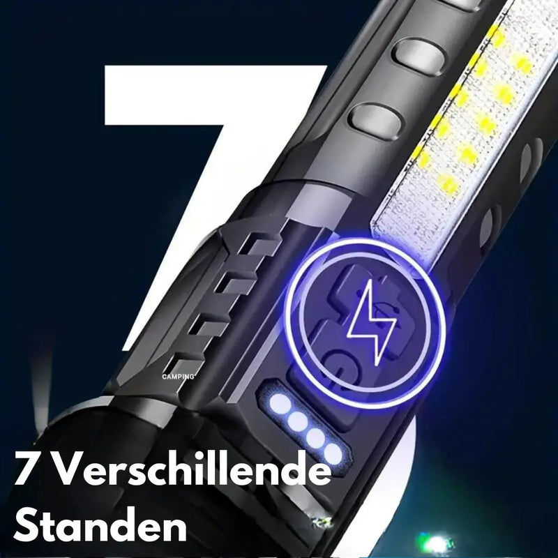 Taschenlampe | Ultrastarke 5000 Lumen Kompakt Einstellbar Wiederaufladbar USB LED-Luzern Mode
