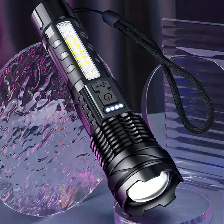 Taschenlampe | Ultrastarke 5000 Lumen Kompakt Einstellbar Wiederaufladbar USB LED-Luzern Mode