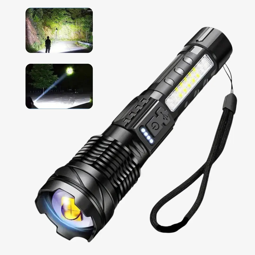 Taschenlampe | Ultrastarke 5000 Lumen Kompakt Einstellbar Wiederaufladbar USB LED-Luzern Mode