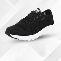 Damen Barfuß-Sneaker | Orthopädisch | Schnürverschluss | Ultraleicht-Schwarz-35-Luzern Mode