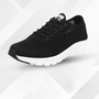 Damen Barfuß-Sneaker | Orthopädisch | Schnürverschluss | Ultraleicht-Schwarz-35-Luzern Mode