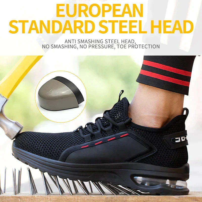 Sicherheitsschuhe | Stahlkappe | Kevlar-Sohle | Leicht | Sneaker-Luzern Mode