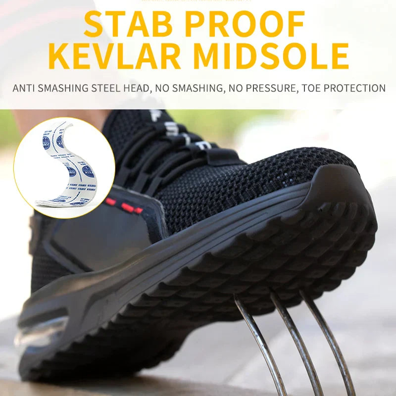 Sicherheitsschuhe | Stahlkappe | Kevlar-Sohle | Leicht | Sneaker-Luzern Mode