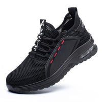Sicherheitsschuhe | Stahlkappe | Kevlar-Sohle | Leicht | Sneaker-Schwarz-37-Luzern Mode