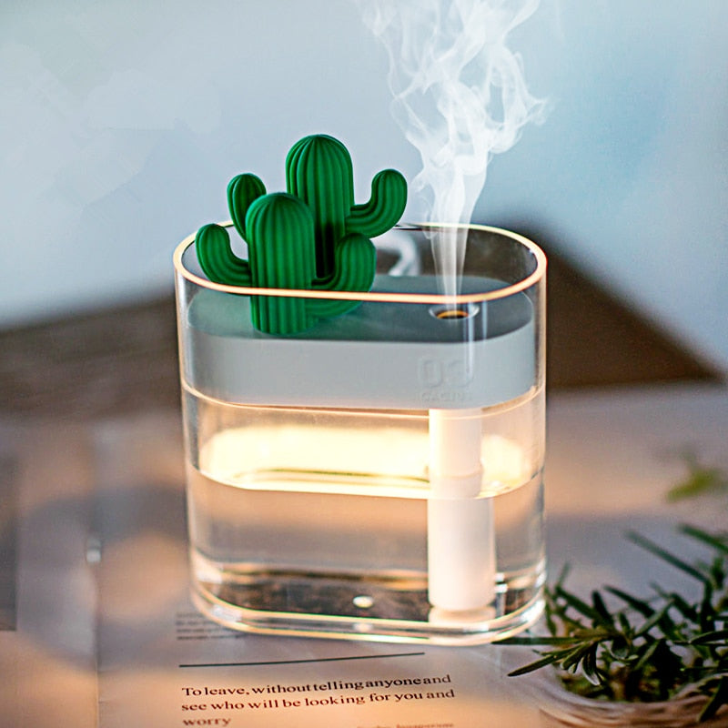 Luftbefeuchter | Ultraschall | Leise | Kaktus-Design | Stilvoll | Wiederaufladbar | 160ML-Luzern Mode