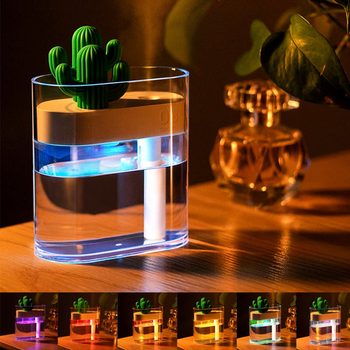 Luftbefeuchter | Ultraschall | Leise | Kaktus-Design | Stilvoll | Wiederaufladbar | 160ML-Luzern Mode
