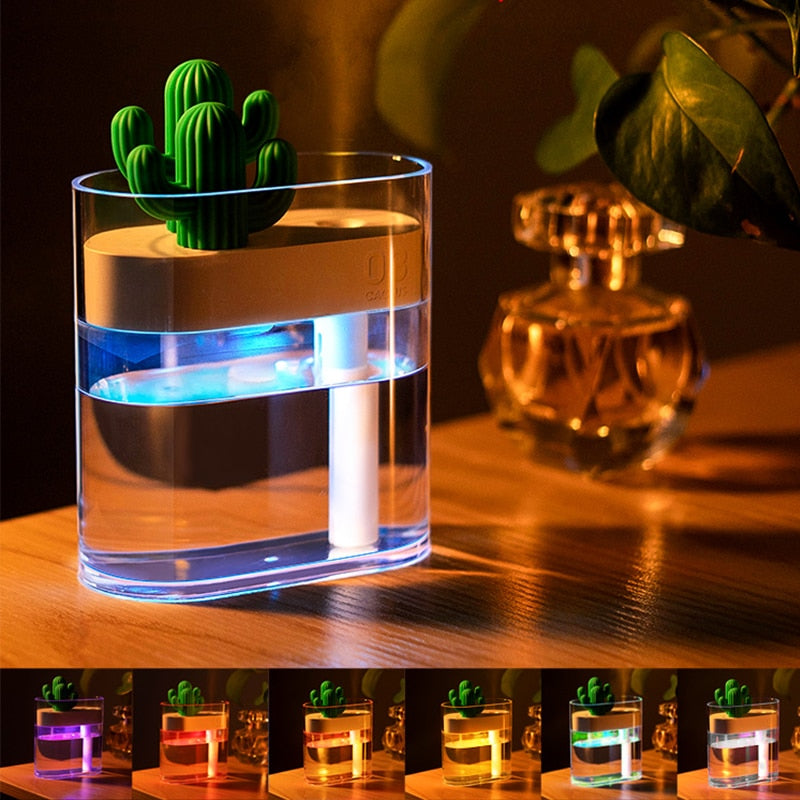 Luftbefeuchter | Ultraschall | Leise | Kaktus-Design | Stilvoll | Wiederaufladbar | 160ML-Luzern Mode