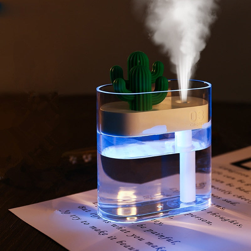 Luftbefeuchter | Ultraschall | Leise | Kaktus-Design | Stilvoll | Wiederaufladbar | 160ML-Luzern Mode