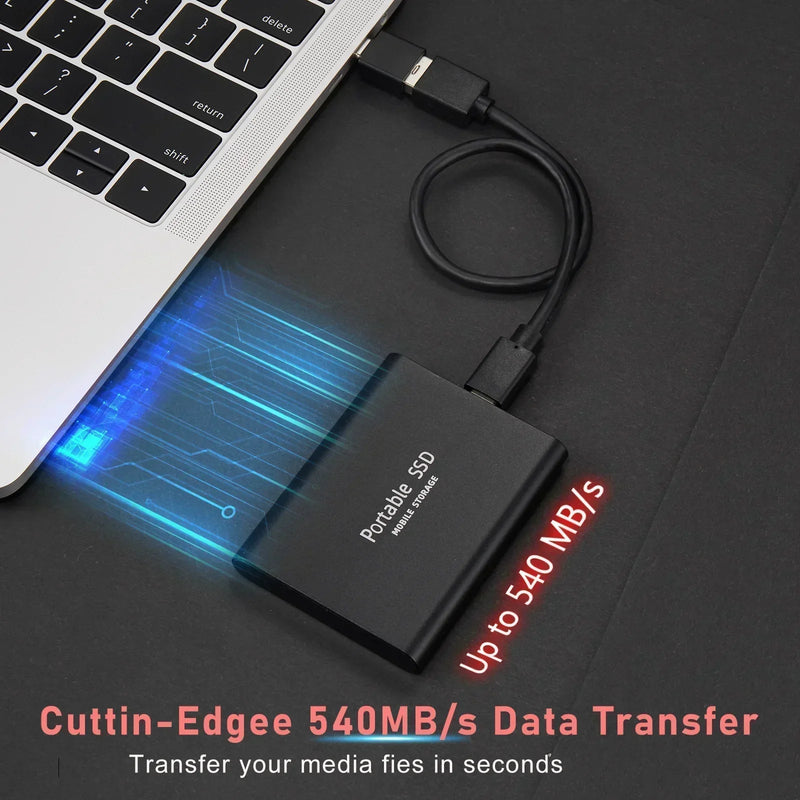 Externe SSD | 2TB Schneller Vielseitig Effizient USB 3.1 USB-C Kompakt-Luzern Mode