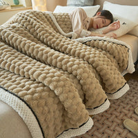 Weiche Decke | Bequem Fleece Vielseitig Stilvoll Schlicht Langlebig-Beige-Klein (122 x 198 cm)-Luzern Mode