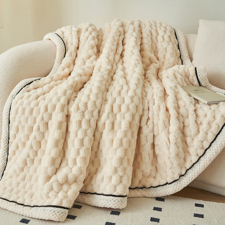 Weiche Decke | Bequem Fleece Vielseitig Stilvoll Schlicht Langlebig-Luzern Mode