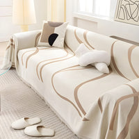 Sofaüberwurf | Universell Umkehrbar Langlebig Stilvoll Vielseitig Weich-180x130cm-Khaki-Luzern Mode
