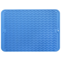Abtropfmatte | Silikon Langlebig Wiederverwendbar Hitzebeständig Bunt-Blau-40 x 30 cm-Luzern Mode