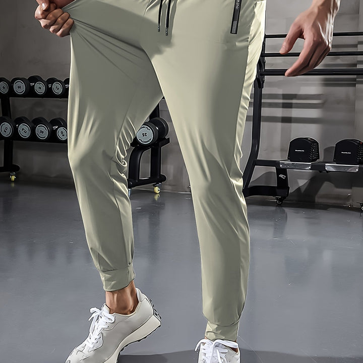 Herren Sporthose Jogginghose Fitness Training atmungsaktiv-2XS-Khaki Stijl 1-Luzern Mode